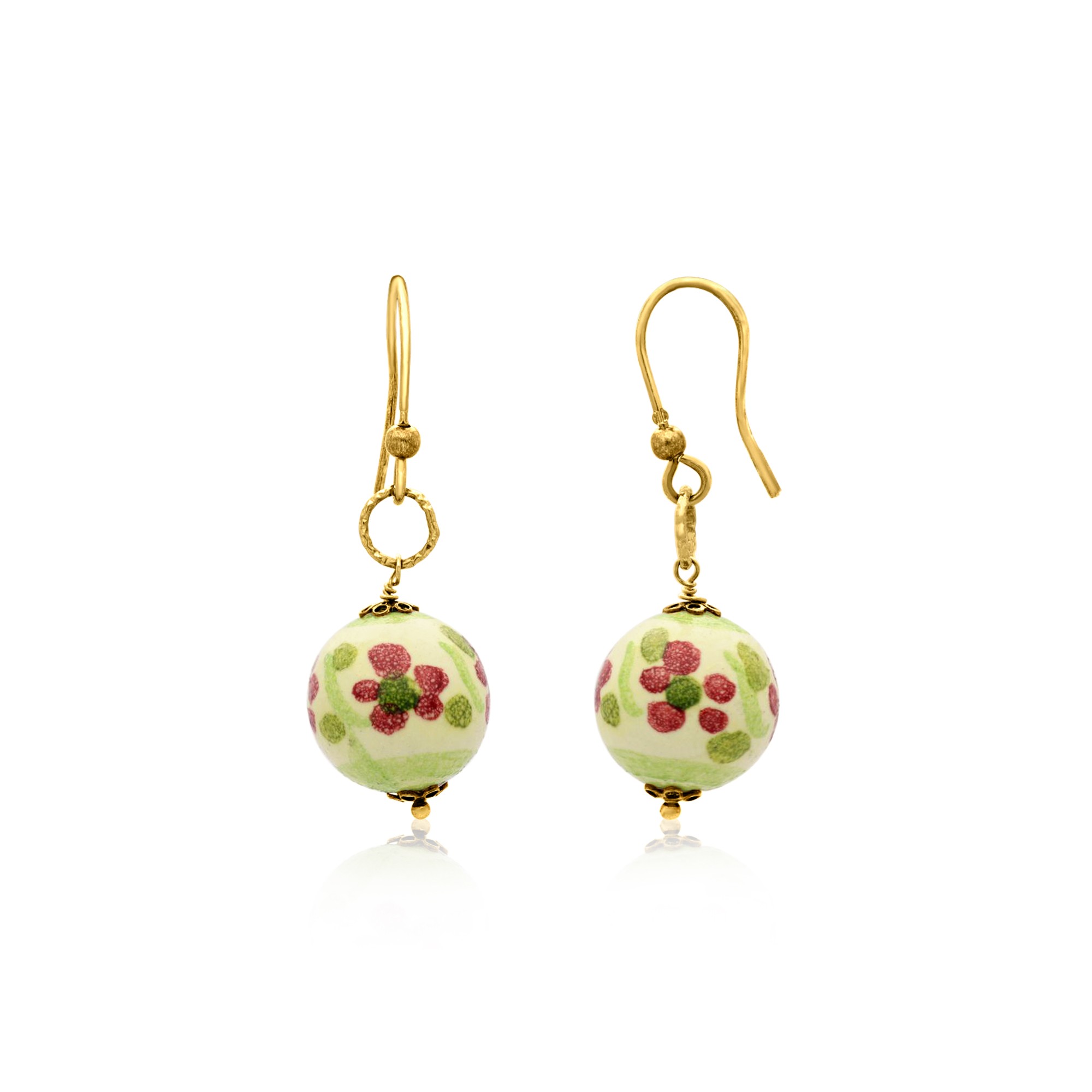 Orecchini Aalina in argento e ceramica - LE PERLE DI CALTAGIRONE