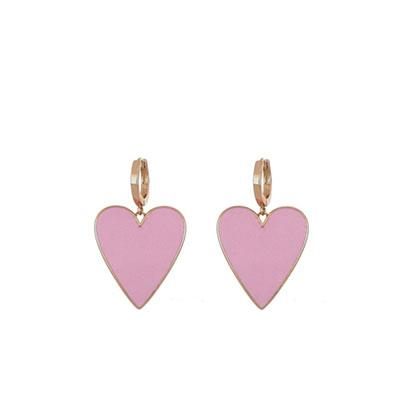 Orecchini pendenti in argento Bon Bon con smalto rosa - CUORI MILANO