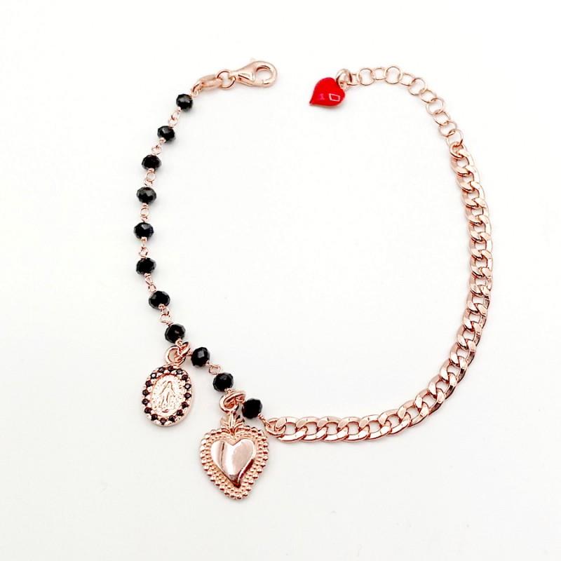 Pulsera My Ex de plata con circonitas negras mide 20cm - CUORI MILANO