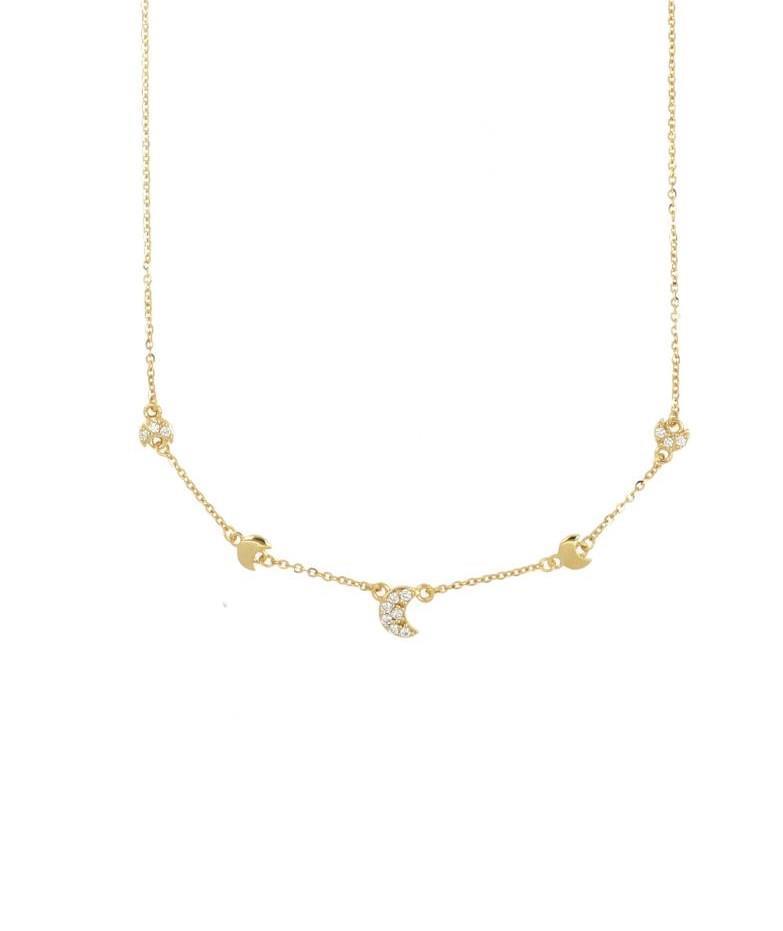 Necklace yellow gold with diamonds - GOLD ART