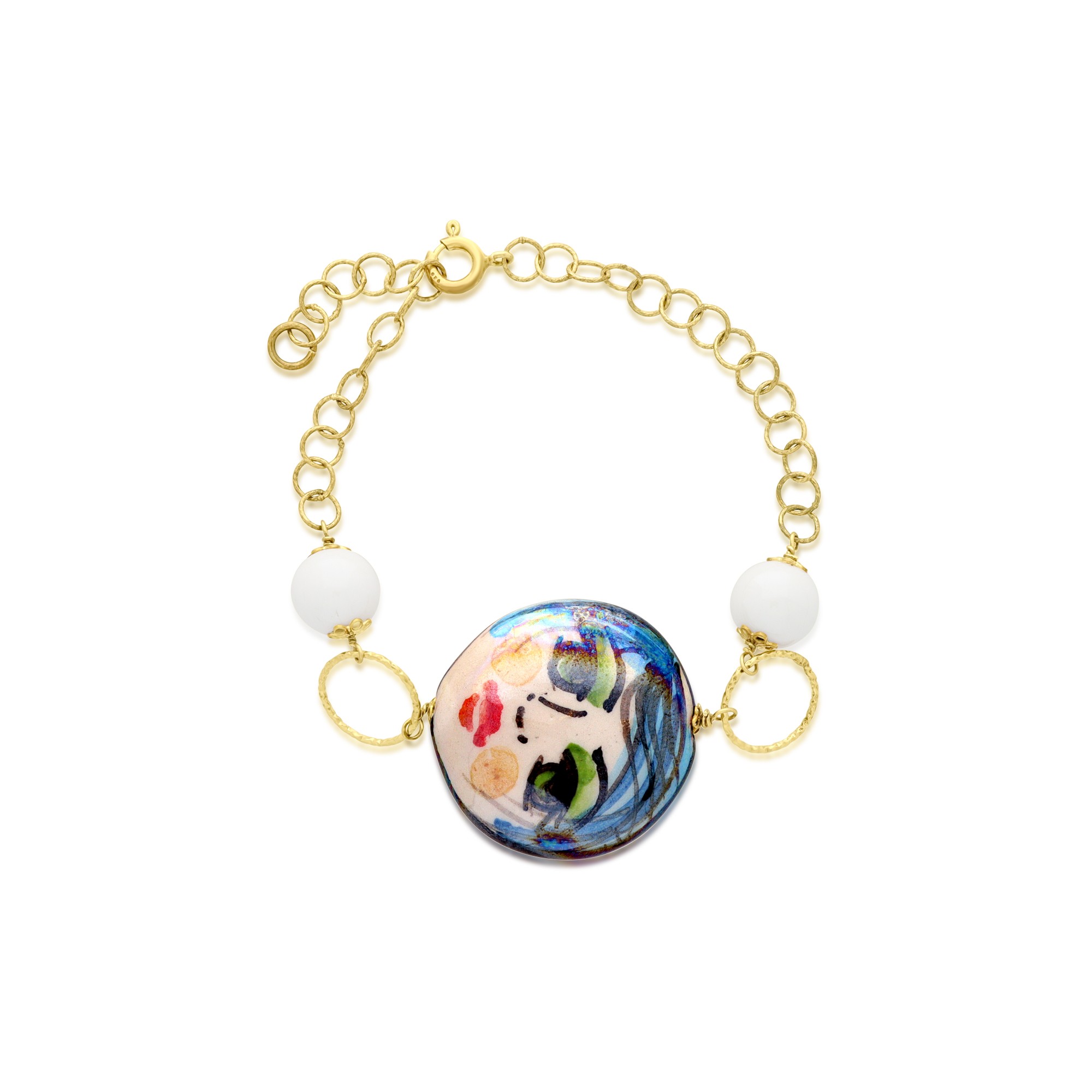 Bracciale Angelica in argento e ceramica - LE PERLE DI CALTAGIRONE