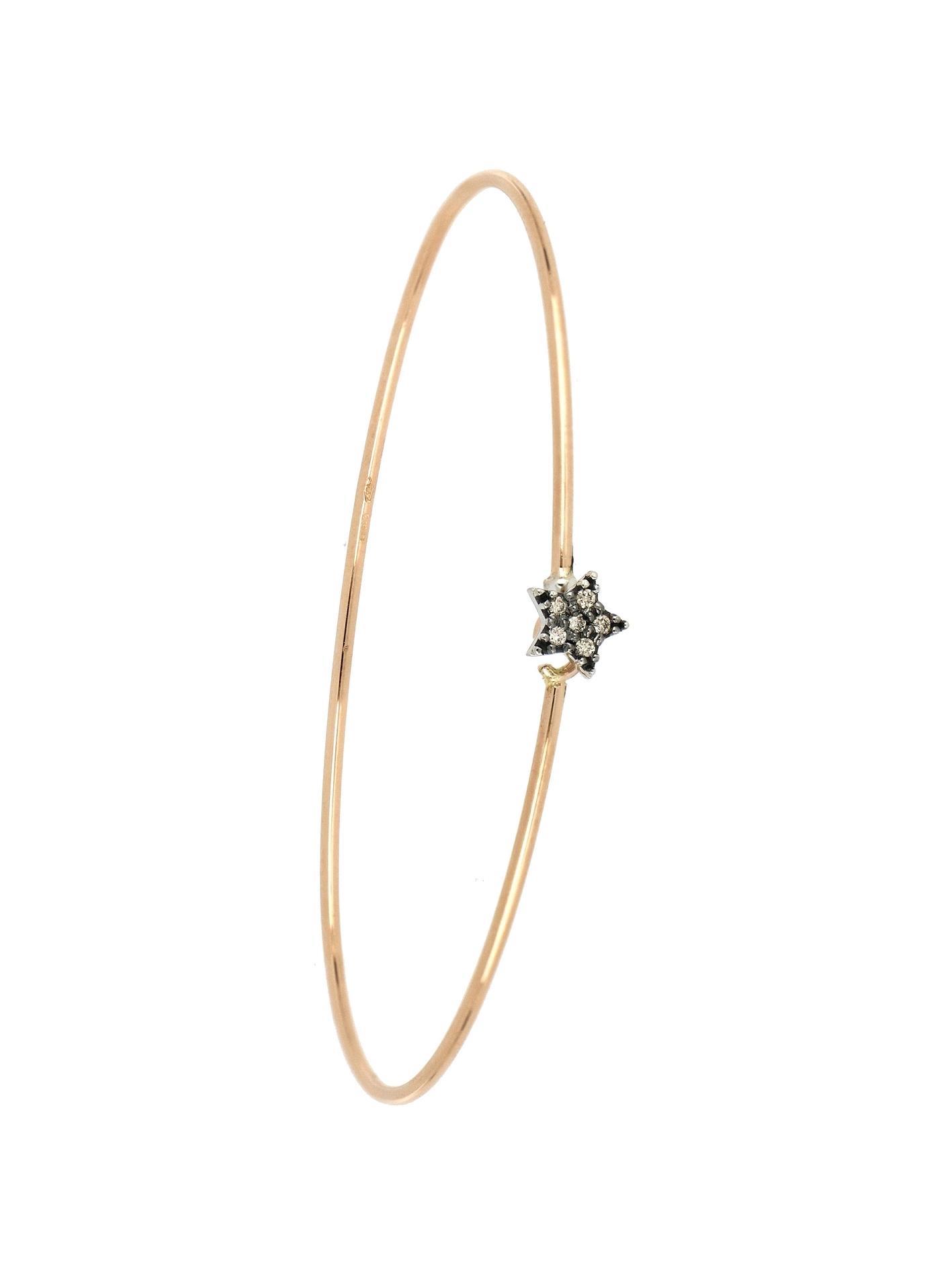 Bracciale stella guida argento con maglia snake e groumette - Paci Gioielli
