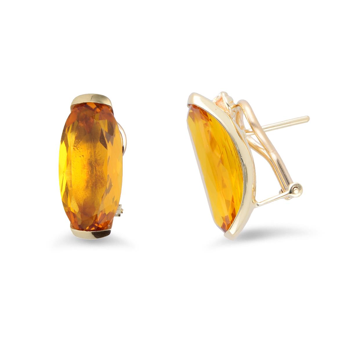 Yellow gold earrings with hydrothermal citrine. - STANOPPI