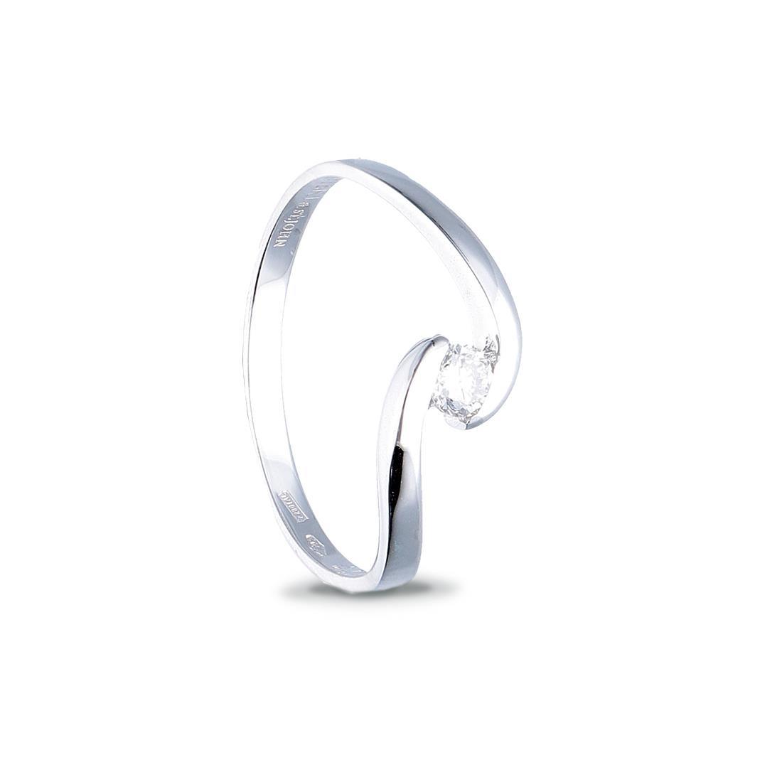 Valentino solitaire ring in gold with diamond - ALFIERI & ST. JOHN