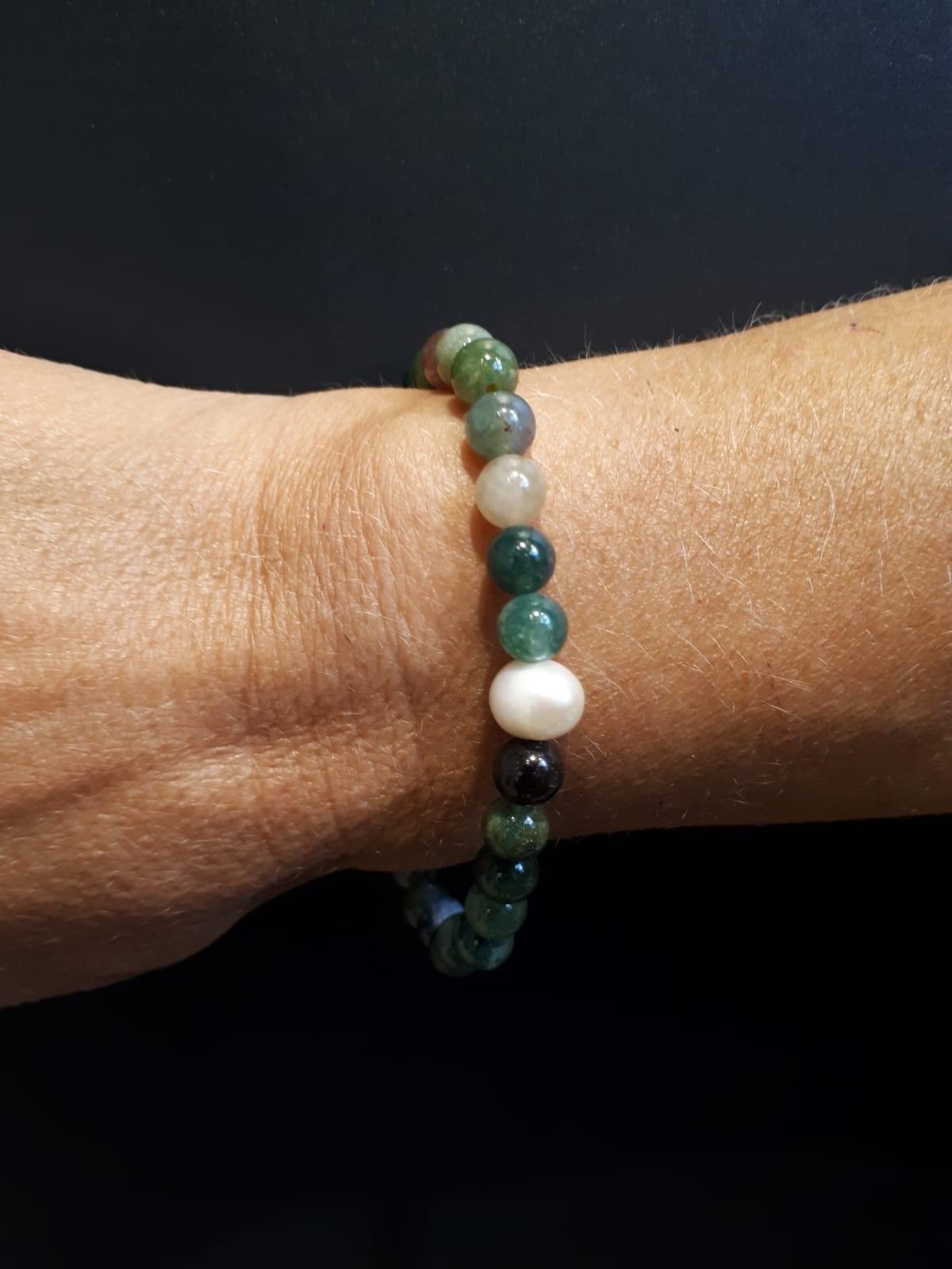 Pulsera con perla semiesférica - MAYUMI
