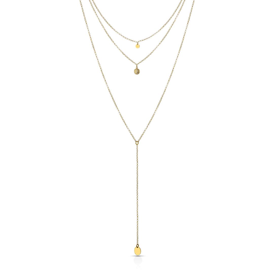 Multi-strand women's necklace in gold-plated silver - KULTO 925