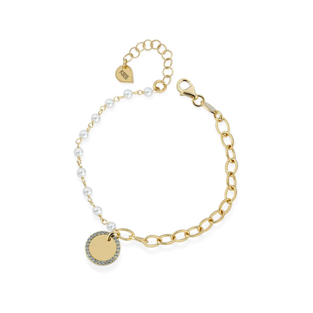 Women's bracelet in golden silver with pendant - KULTO 925