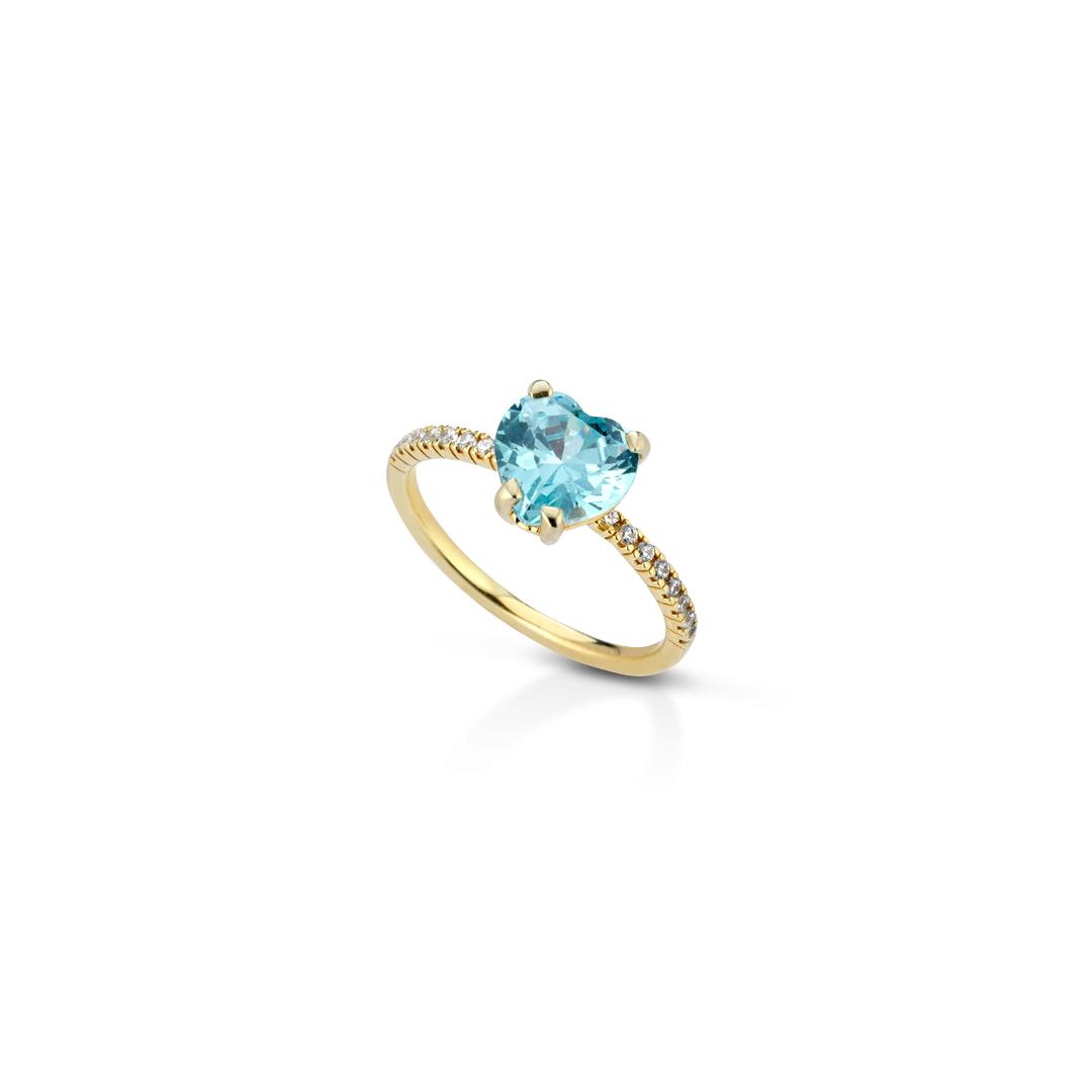 Women's ring in gold-plated silver with stone - KULTO 925