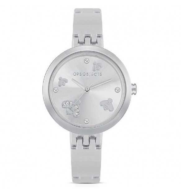 Women's silver-plated steel watch - OPS