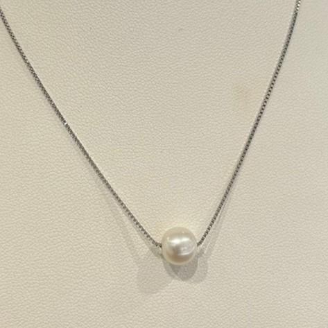Collana in argento con perla piena perlagione  - MAYUMI