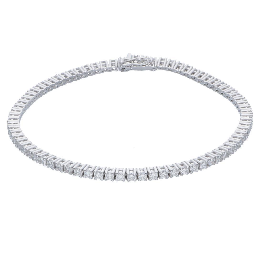 Gold and diamond tennis bracelet ct. 2.70 - ALFIERI & ST. JOHN