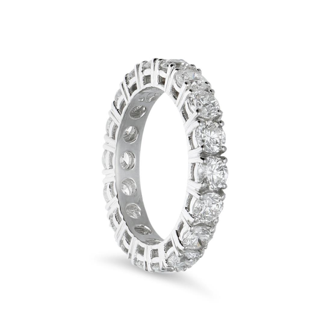 Anello eternity in oro e diamanti ct. 2,42 - ALFIERI & ST. JOHN