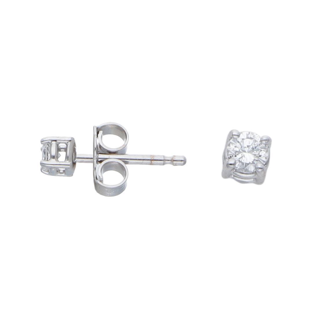 Light point earrings in gold with diamonds ct. 0.40 - ALFIERI & ST. JOHN