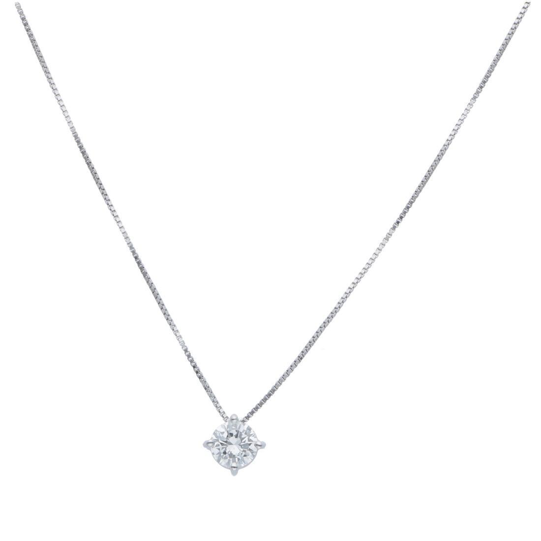 Point light necklace with diamond ct. 0.78 - ALFIERI & ST. JOHN