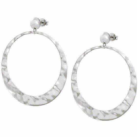 Luna circle pendant earrings in silver - NOMINATION