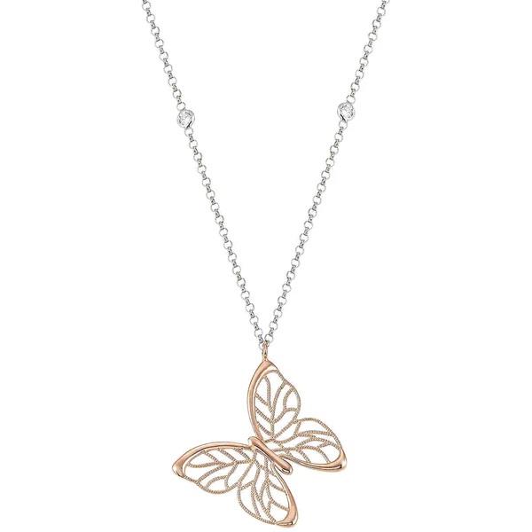 Collana Primavera lunga in argento con pendente farfalla - NOMINATION