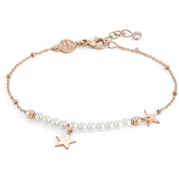 Pulsera Melodie en plata rosa con perlas y estrellas - NOMINATION