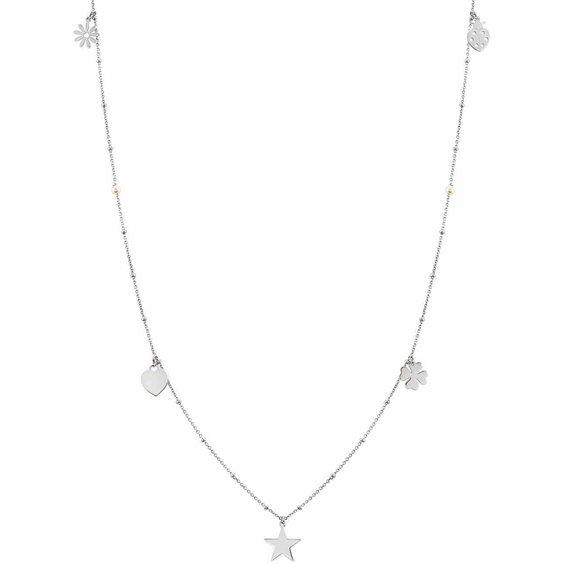 Melodie necklace in silver with pearls and pendants - NOMINATION