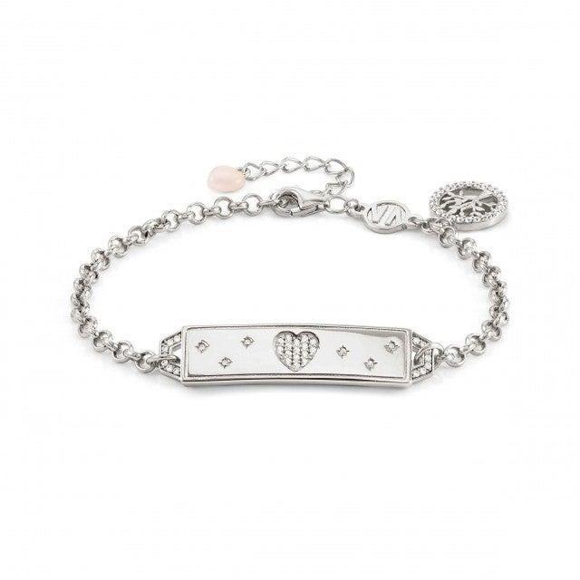 Pulsera talismán en plata con corazón y circonitas - NOMINATION