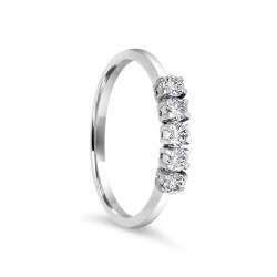 Veretta ring in gold and diamond ct 0.28 - ALFIERI & ST. JOHN