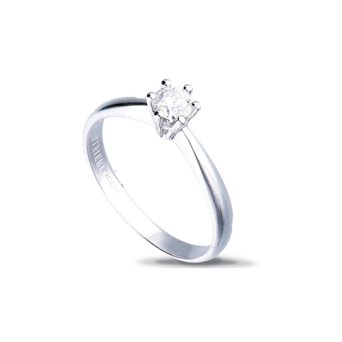 Solitaire ring in gold and diamond ct. 0.20 - ALFIERI & ST. JOHN