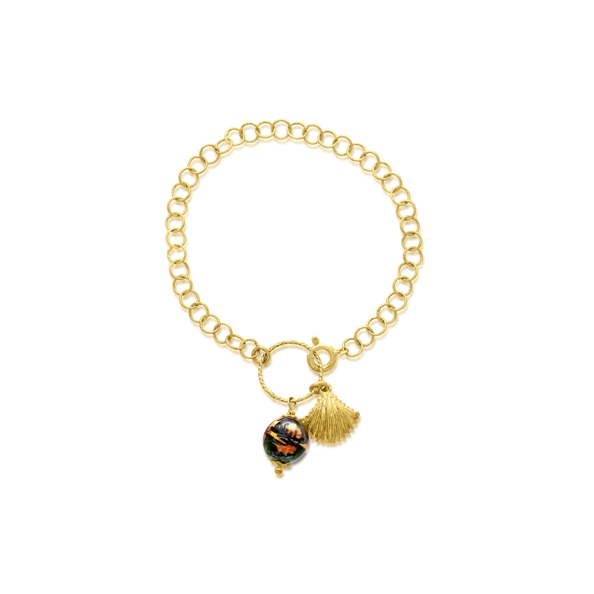 Bracciale Haniya in argento e ceramica - LE PERLE DI CALTAGIRONE