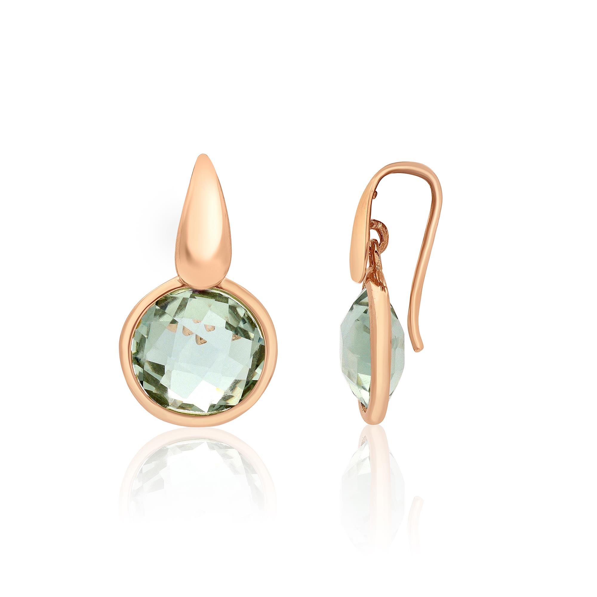 Earrings in rose gold with peridot - STANOPPI