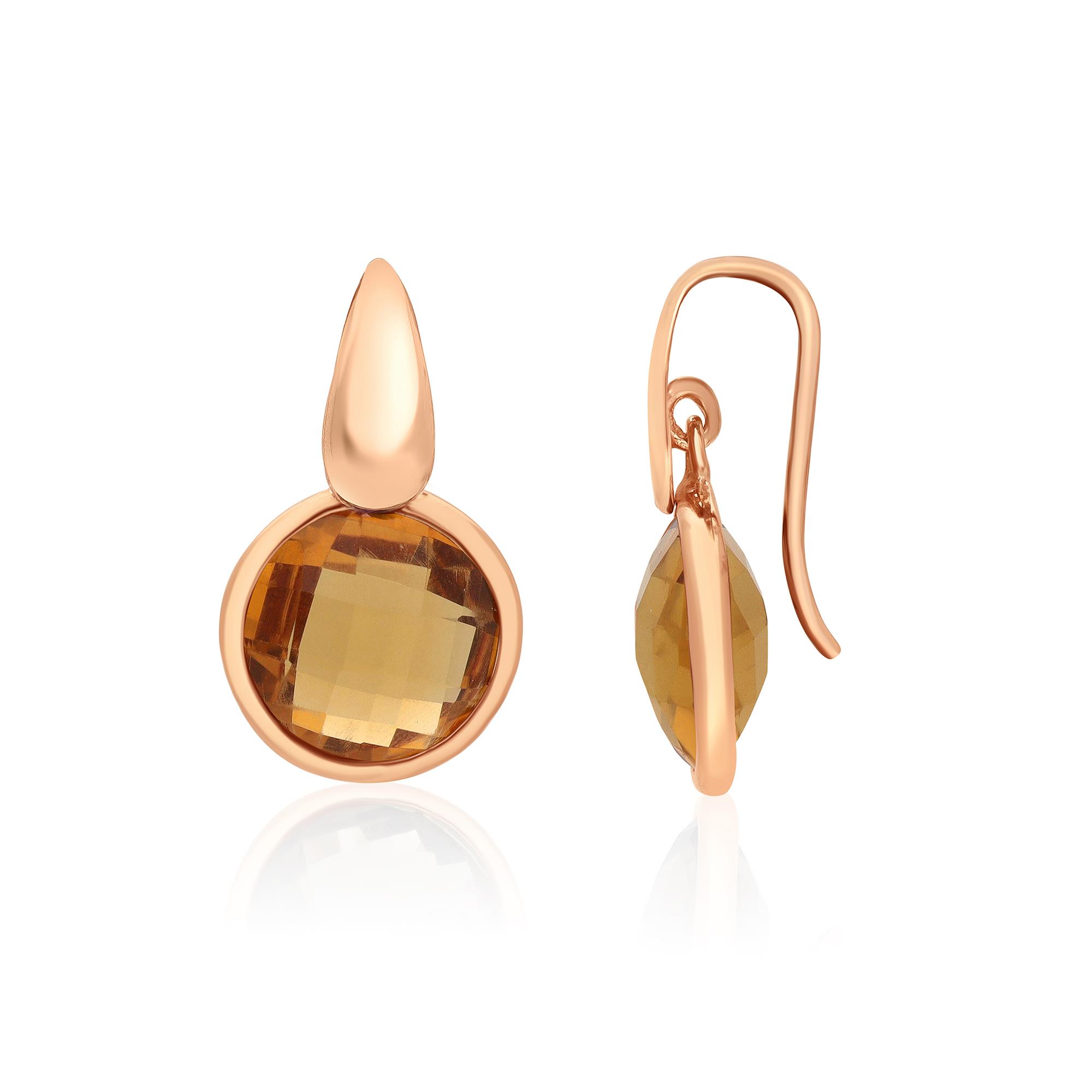 Earrings in rose gold with citrine - STANOPPI