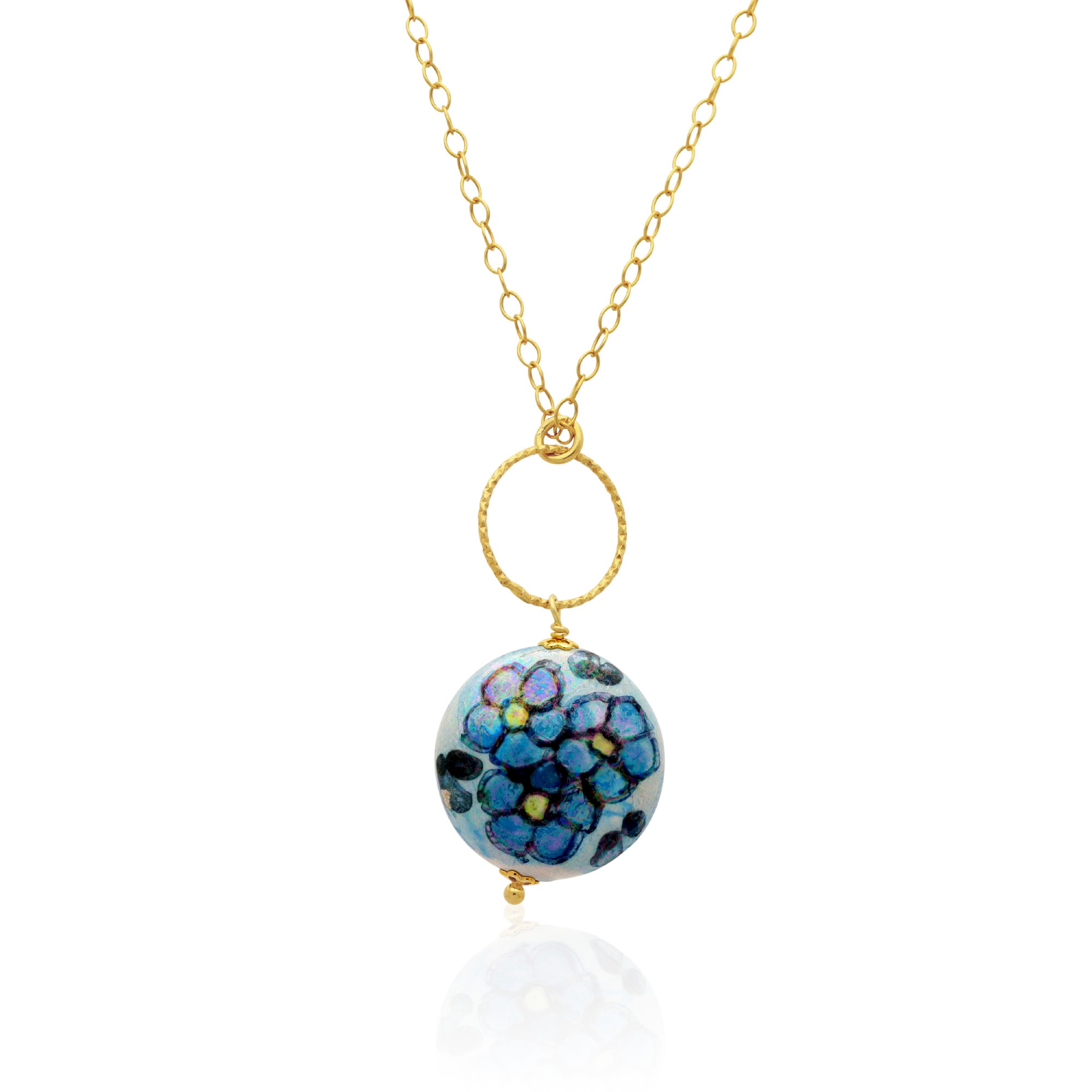 Collana Nara in argento e ceramica - LE PERLE DI CALTAGIRONE