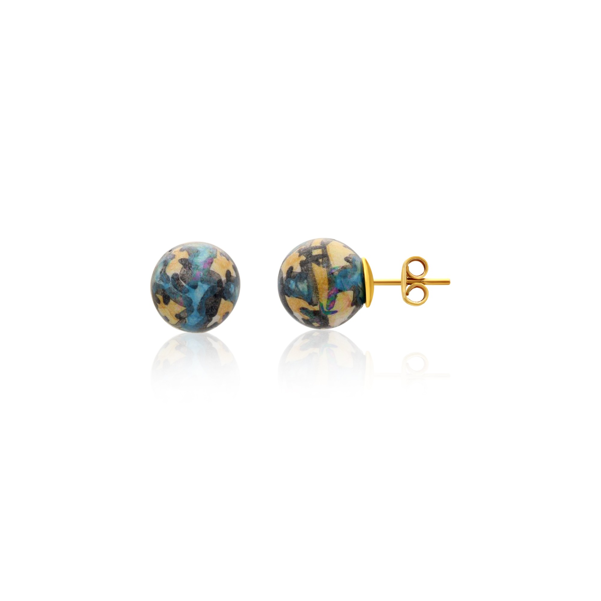 Orecchini Perla in argento e ceramica - LE PERLE DI CALTAGIRONE