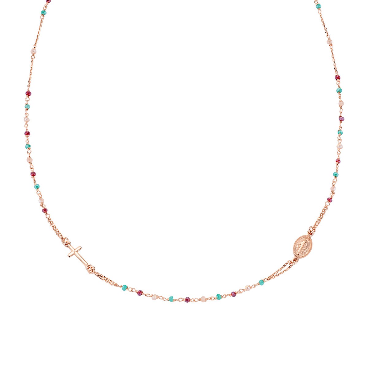 Collana in argento 925 con cristalli - AMEN