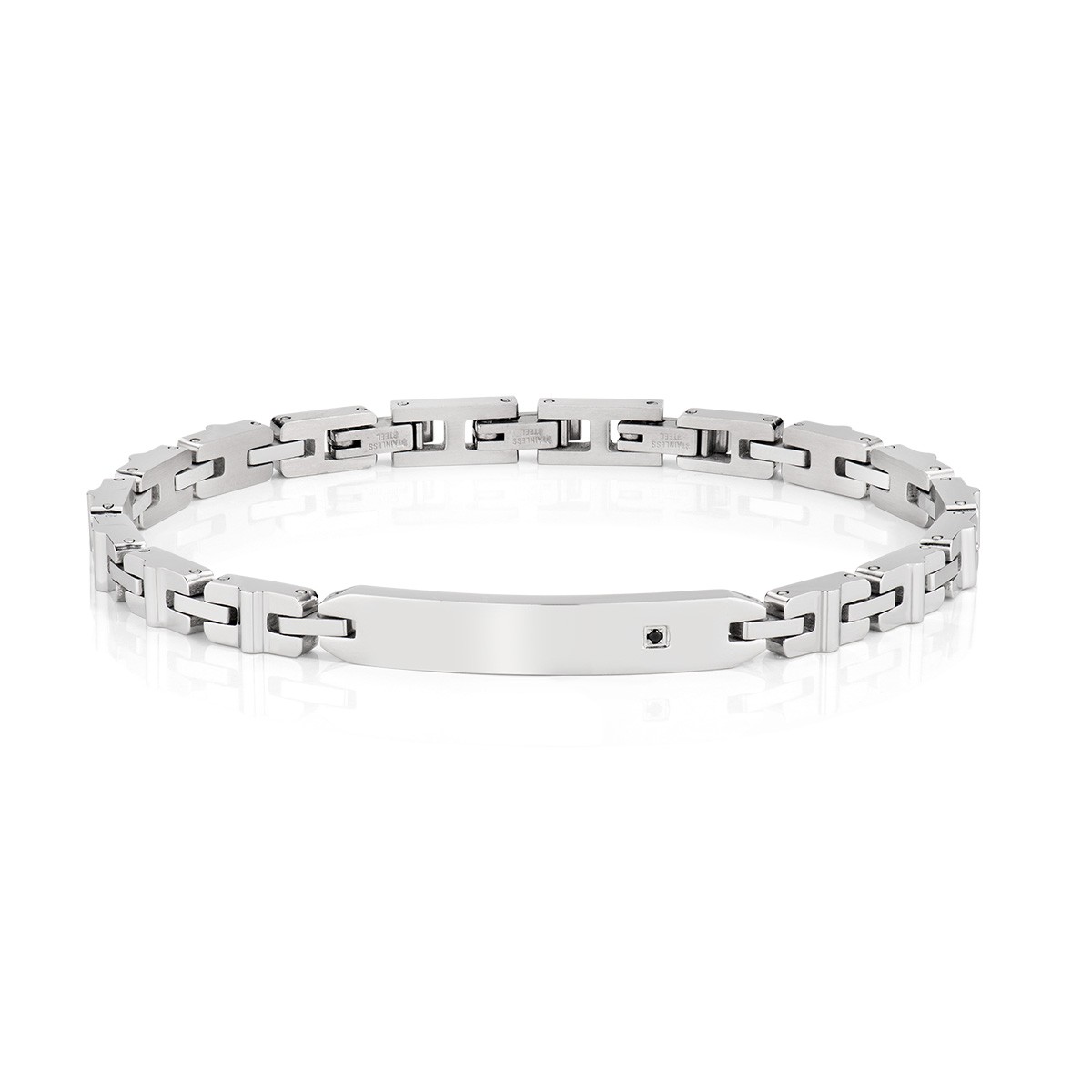 Bracciale in acciaio con diamante - AMEN