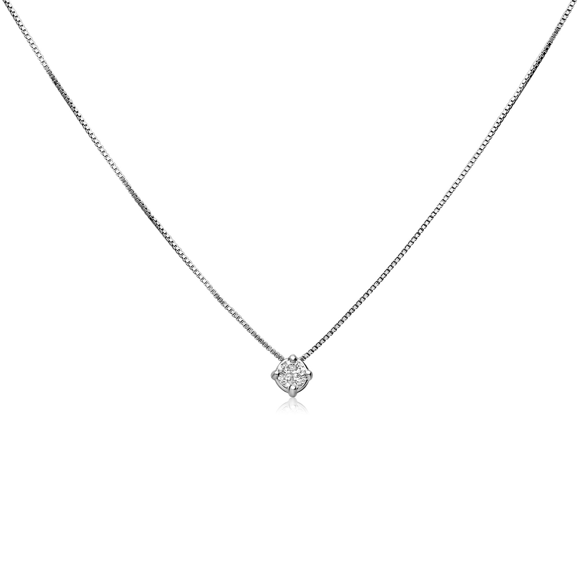 Collana punto luce con diamante ct. 0,09 - ALFIERI & ST. JOHN