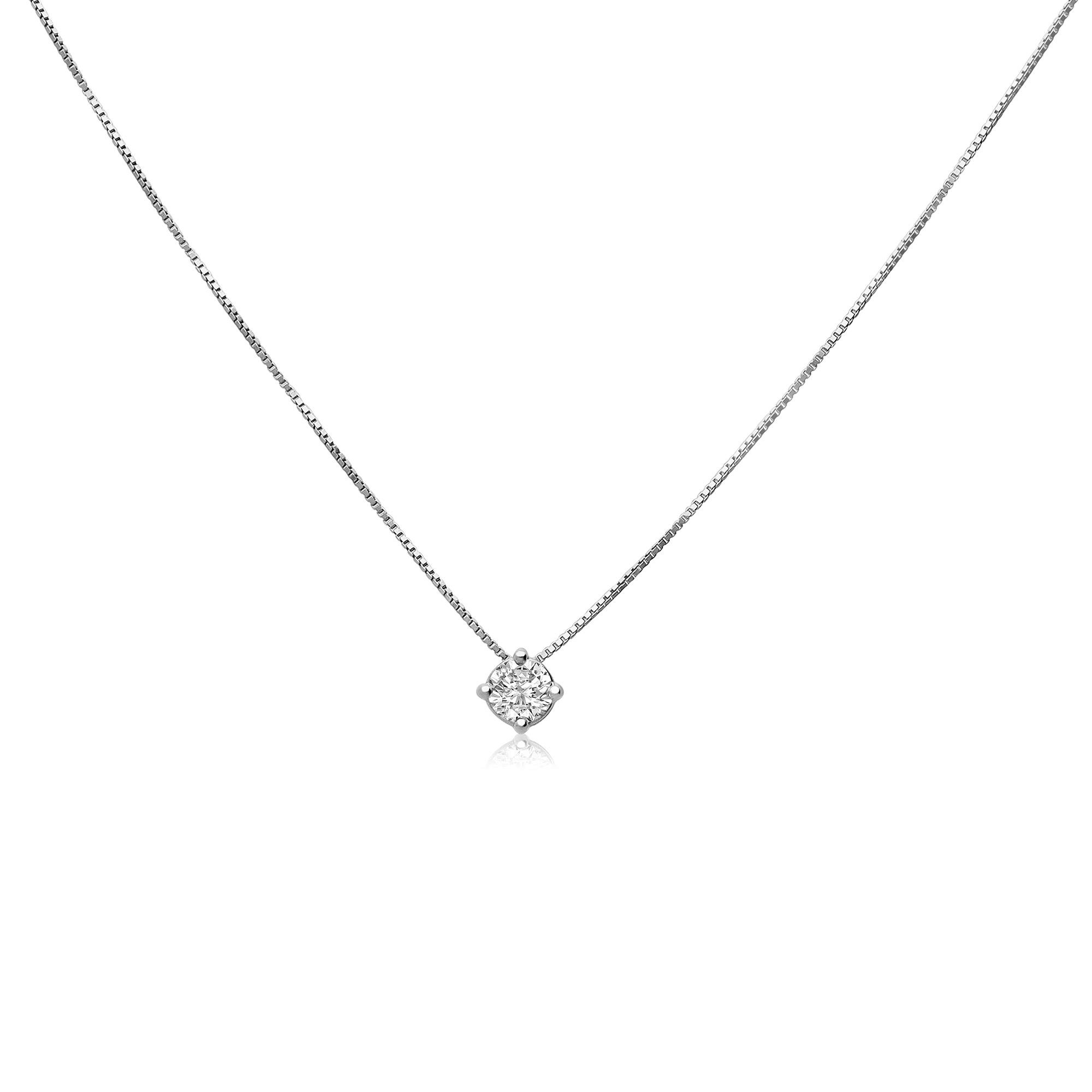 Collana punto luce con diamante ct. 0,19 - ALFIERI & ST. JOHN
