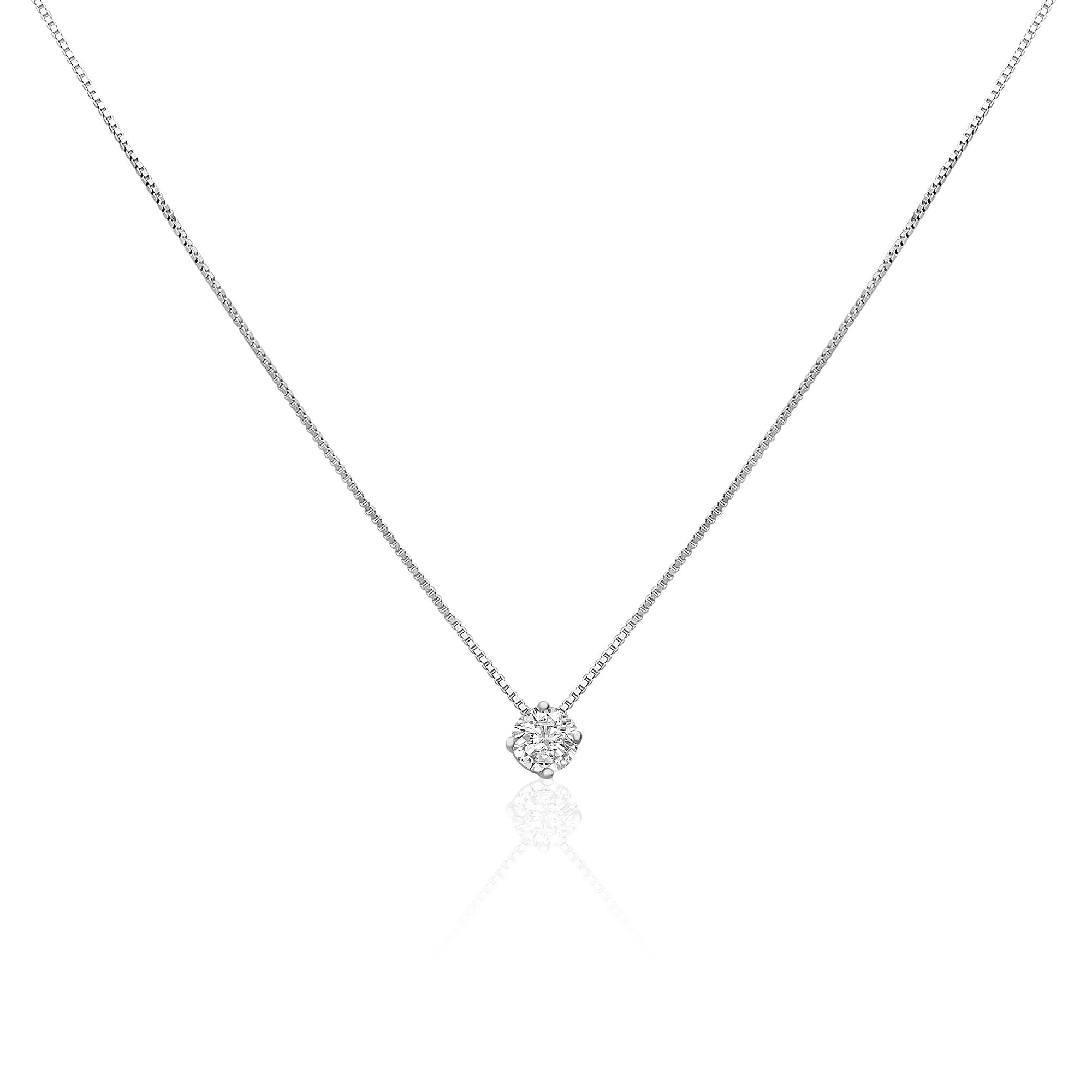 Collar de luz puntual con diamante ct. 0,31 - ALFIERI & ST. JOHN