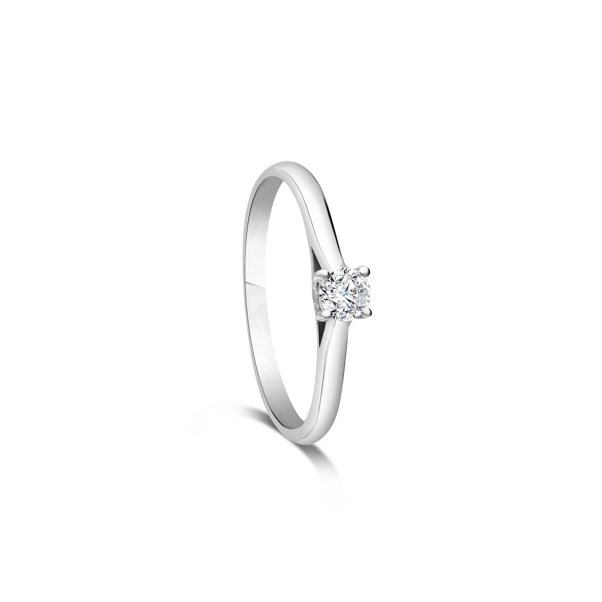 Anello solitario valentino con diamante ct. 0,15 - ALFIERI & ST. JOHN