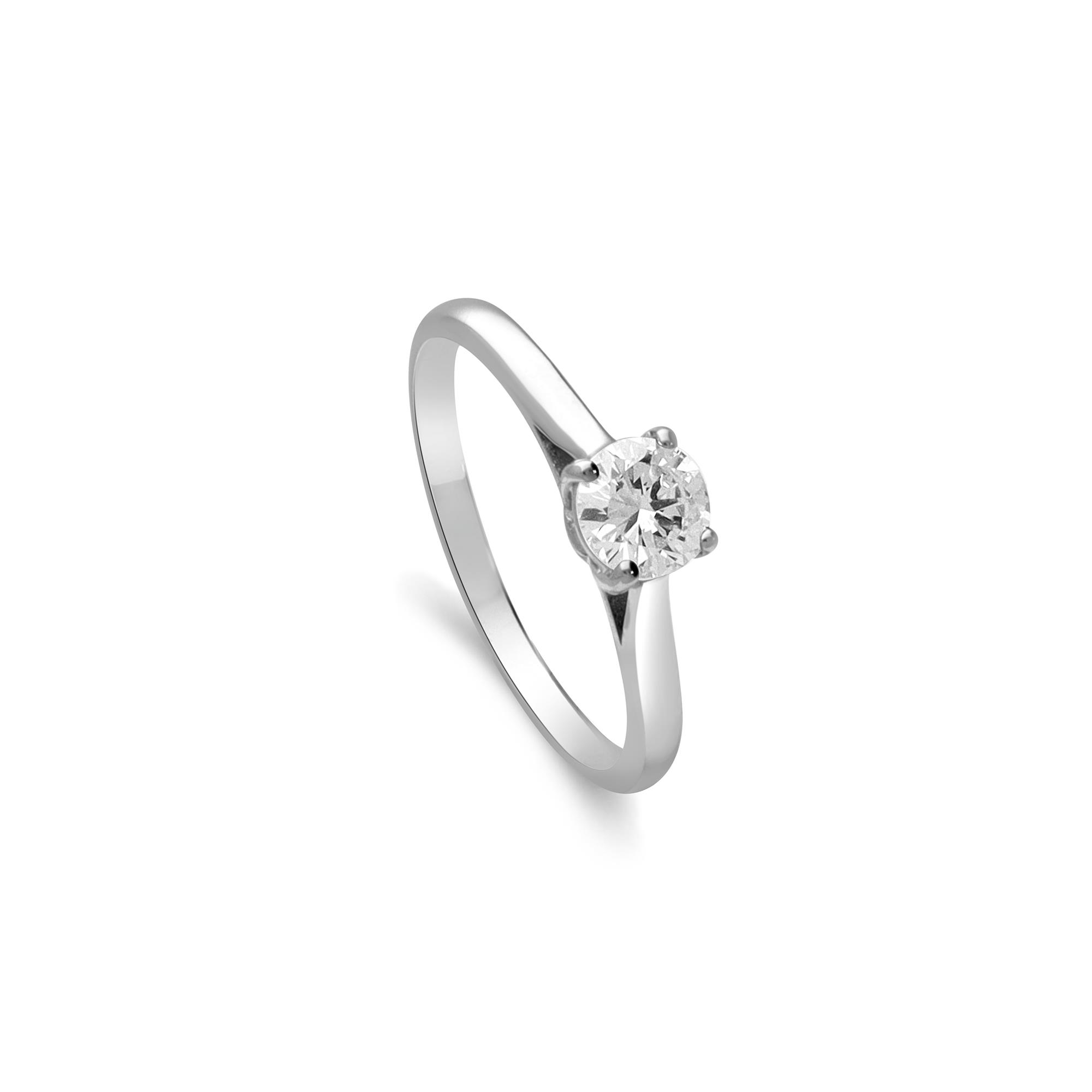 Anello solitario con diamante ct. 0,44 - ALFIERI & ST. JOHN