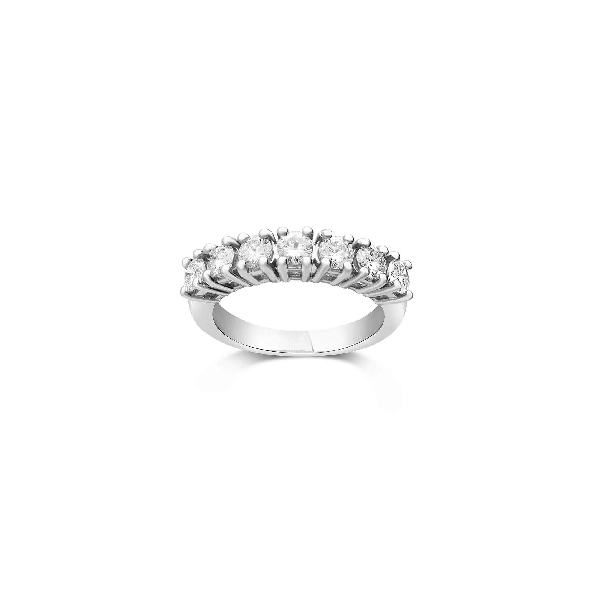 Anello 7 pietre con diamanti ct. 1,22 - ALFIERI & ST. JOHN