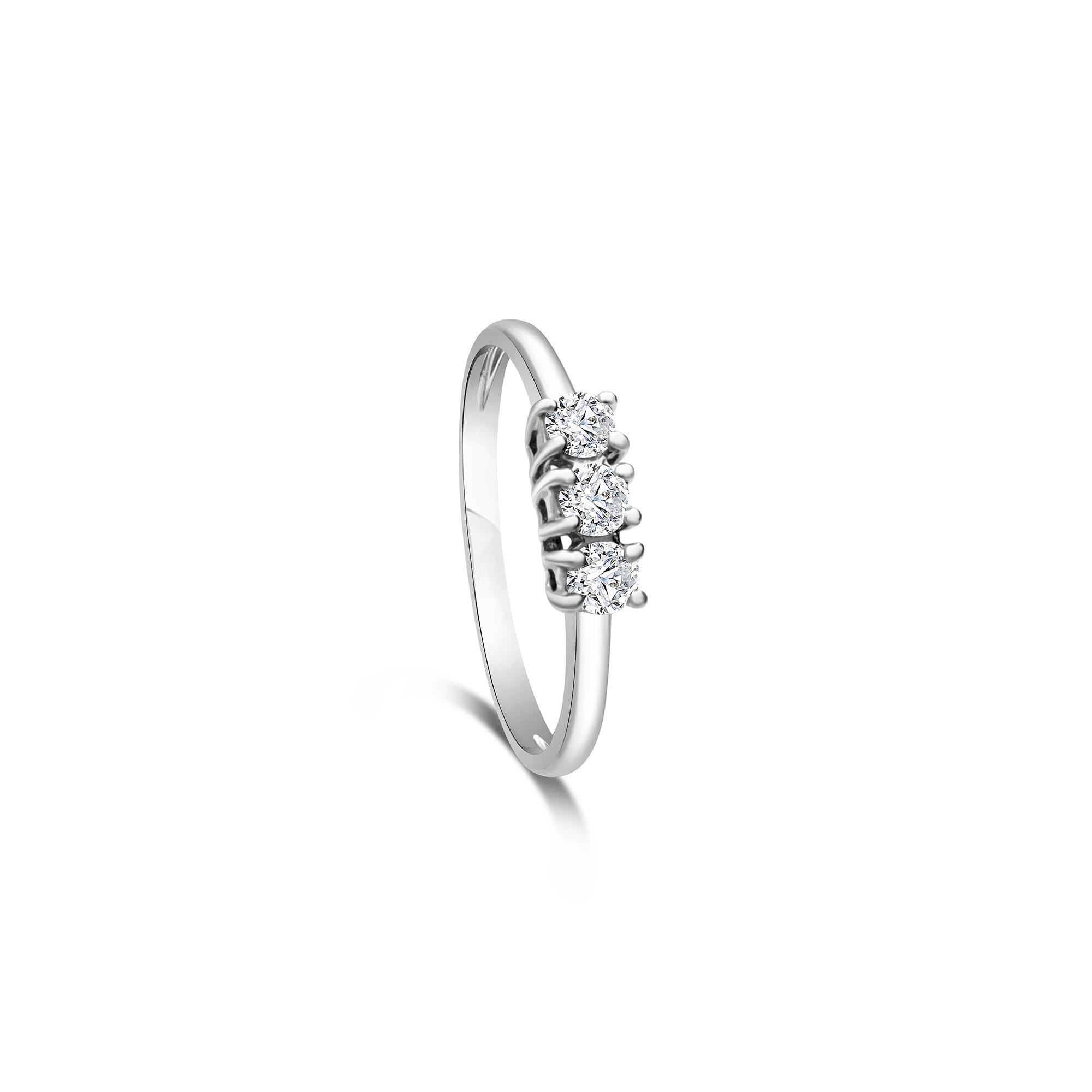 Anello trilogy con diamanti ct. 0,27 - ALFIERI & ST. JOHN