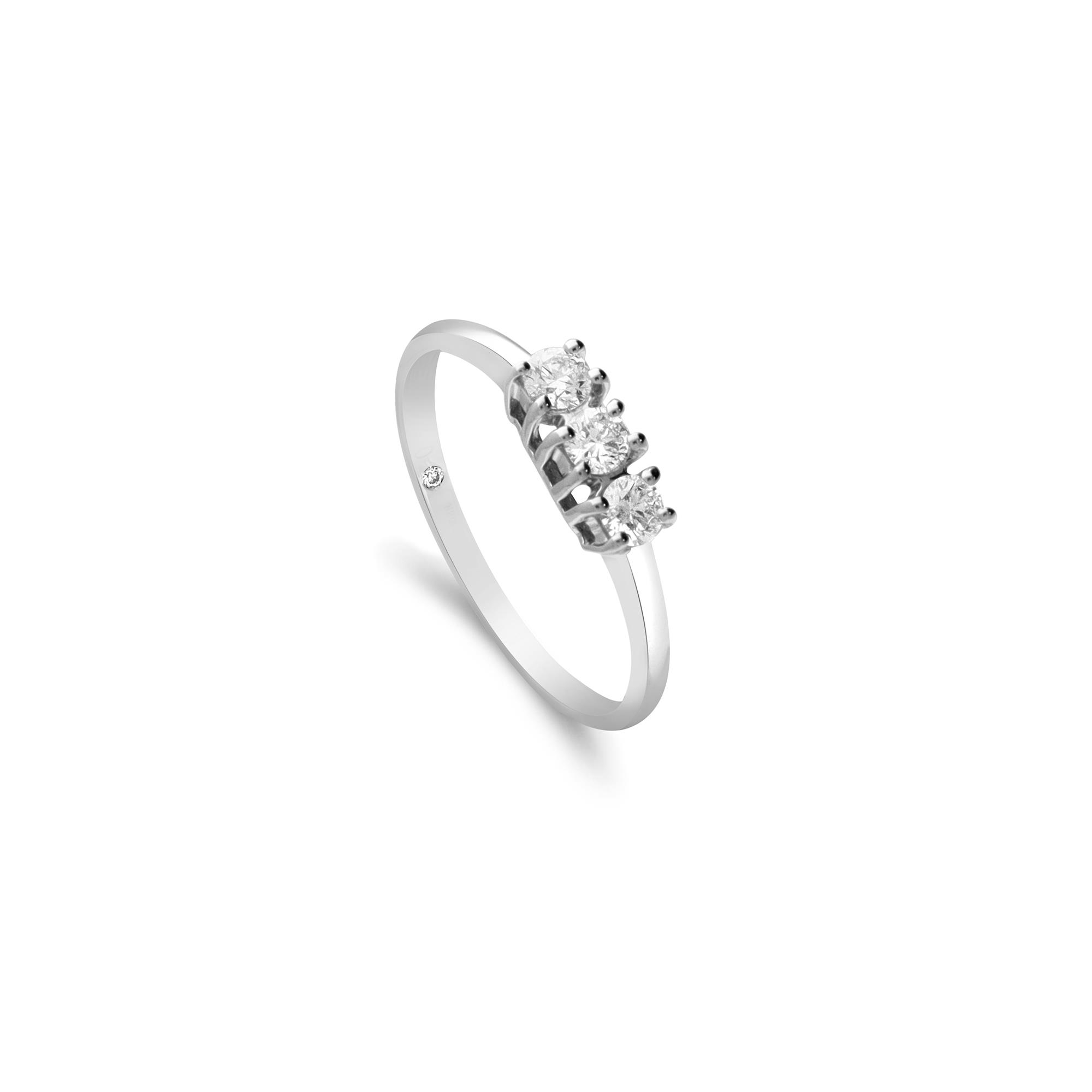Trilogy ring with diamonds ct. 0.36 - ALFIERI & ST. JOHN