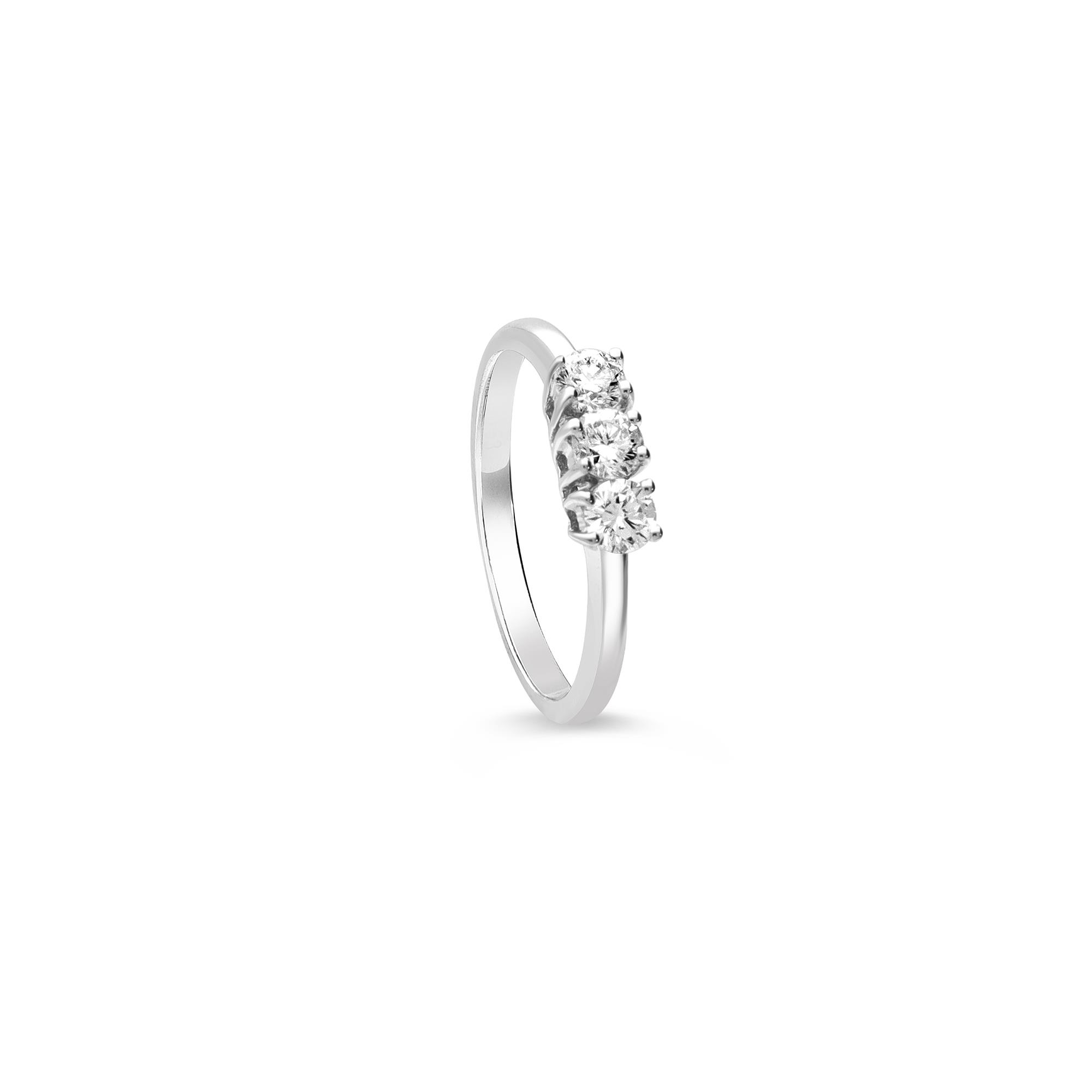 Trilogy ring with diamonds ct. 0.53 - ALFIERI & ST. JOHN