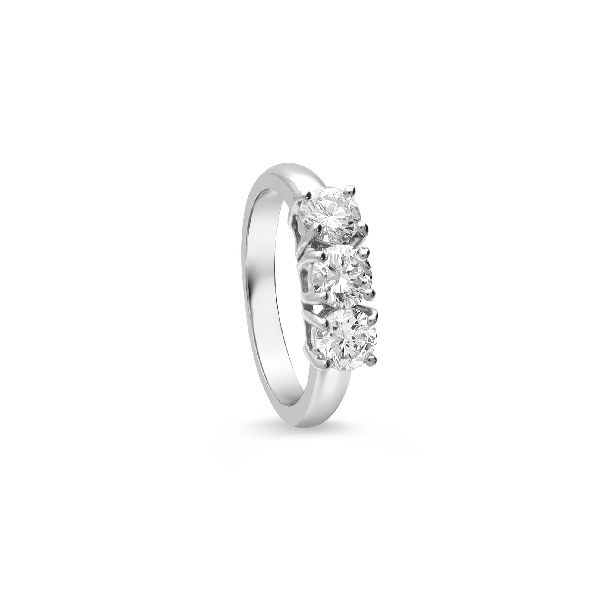 Anello trilogy con diamanti ct.1,28 - ALFIERI & ST. JOHN