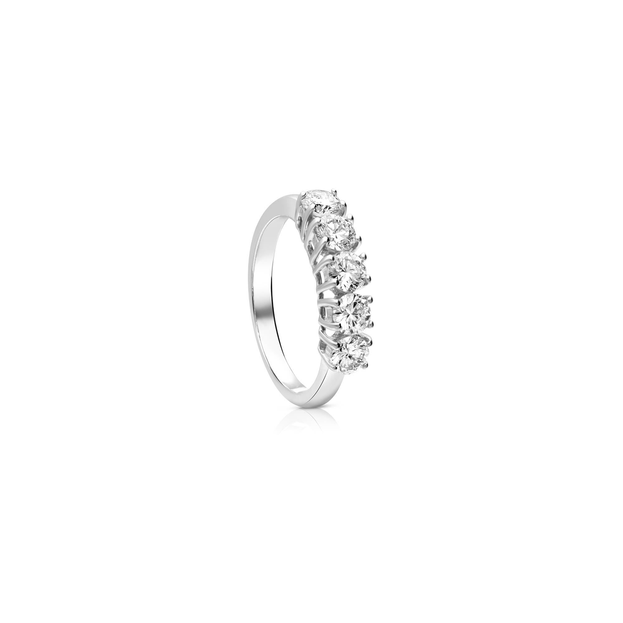 Anello veretta in oro e diamanti ct. 1,16 - ALFIERI & ST. JOHN