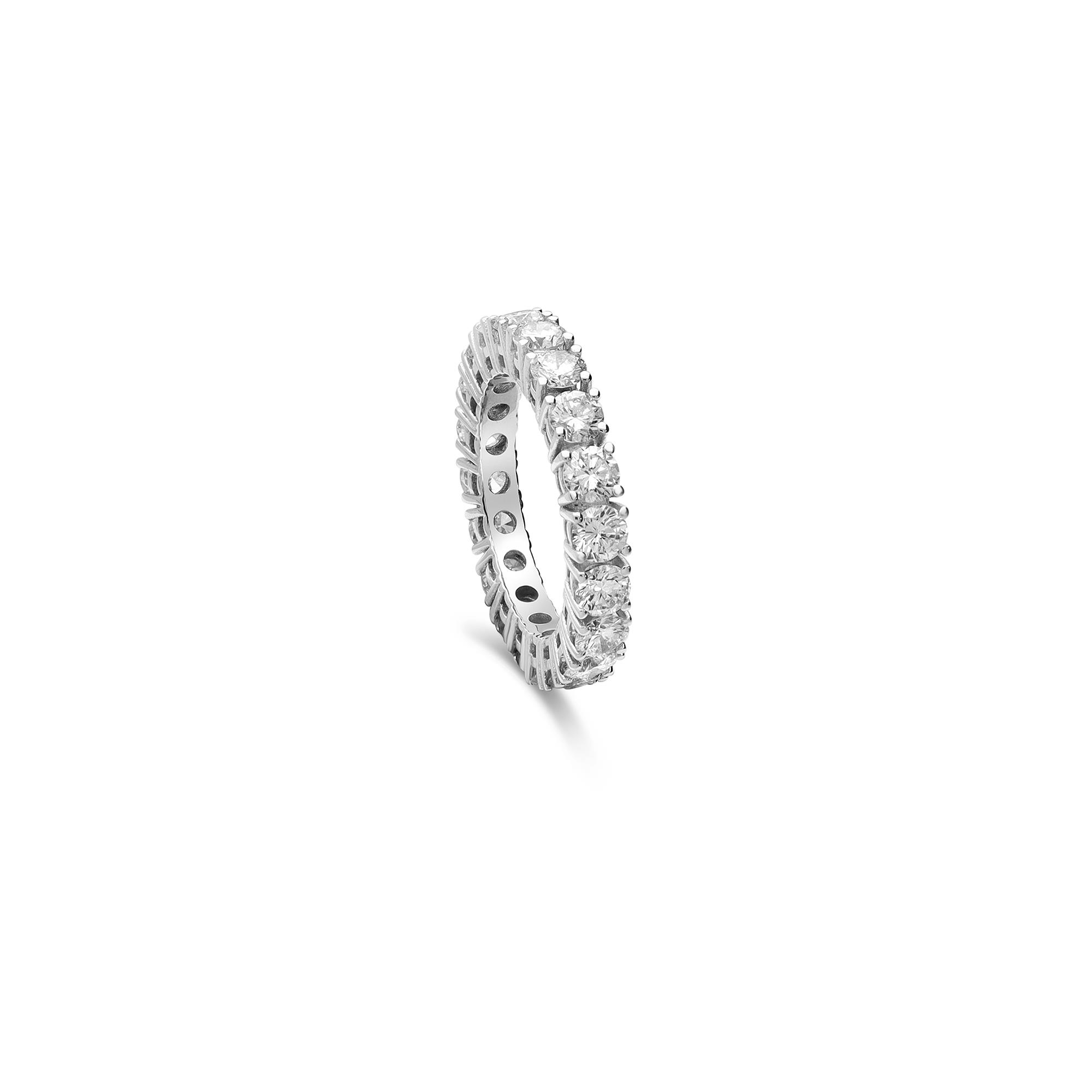 Anello eternity in oro e diamanti ct. 3,02 - ALFIERI & ST. JOHN