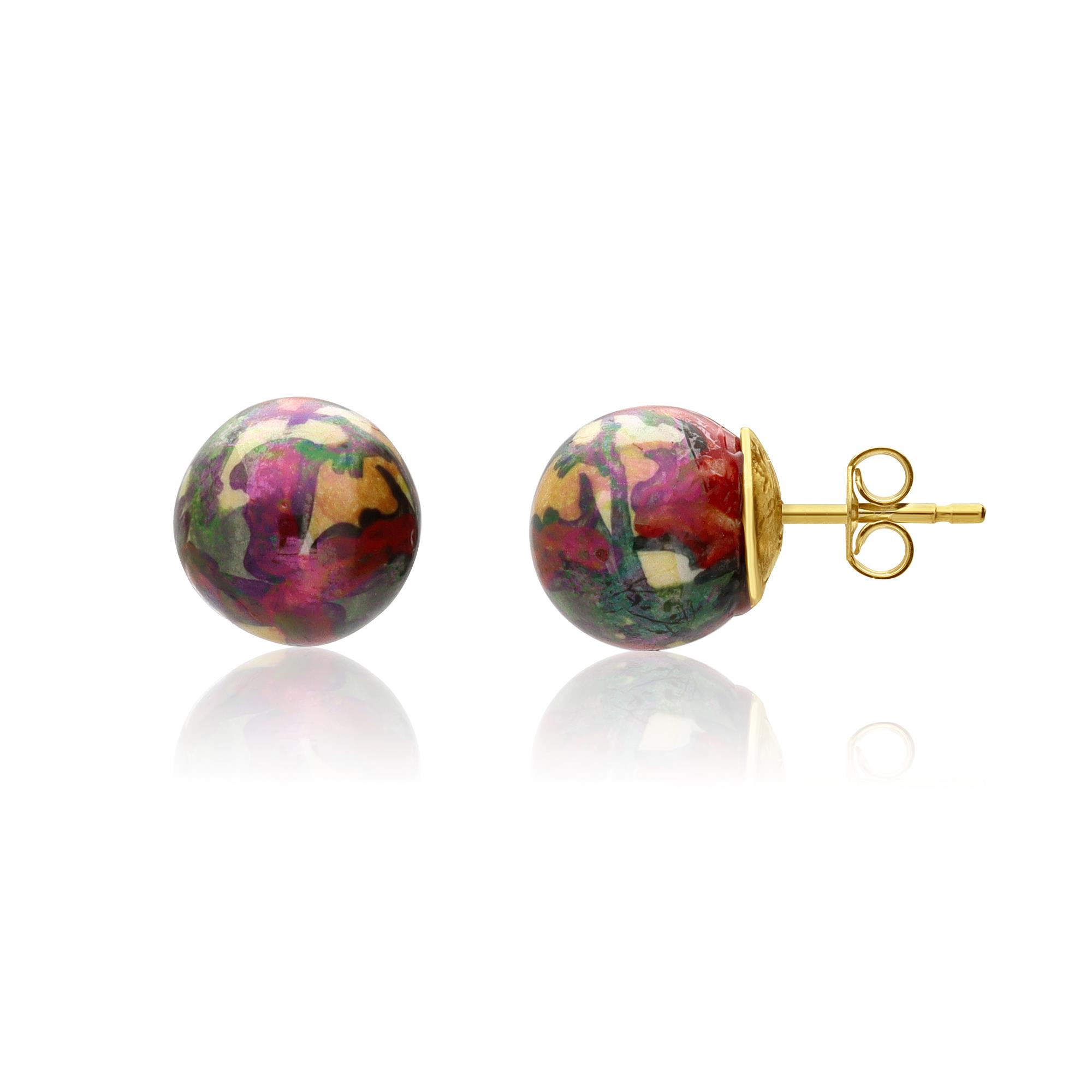 Earrings in silver and ceramic Perla - LE PERLE DI CALTAGIRONE