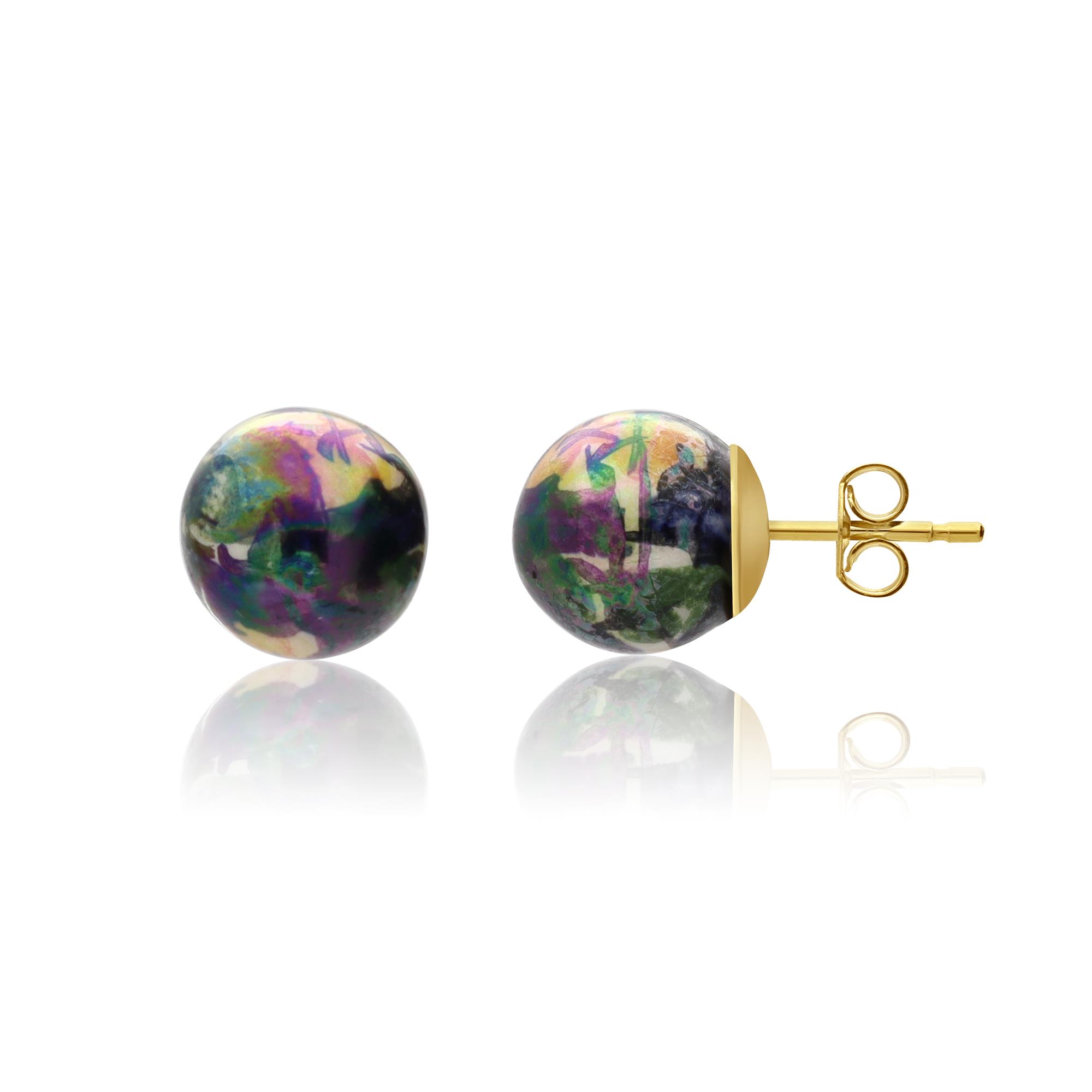 Earrings in silver and ceramic Perla - LE PERLE DI CALTAGIRONE
