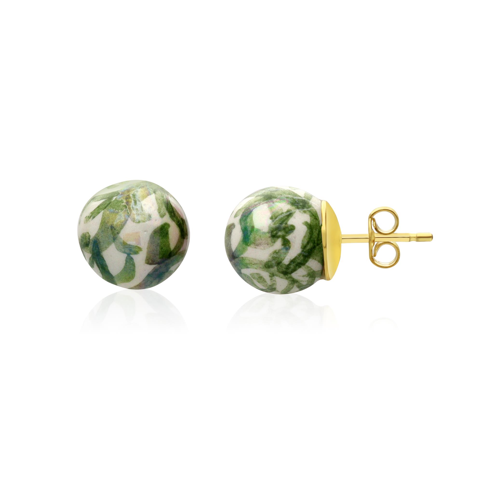 Earrings in silver and ceramic Perla - LE PERLE DI CALTAGIRONE