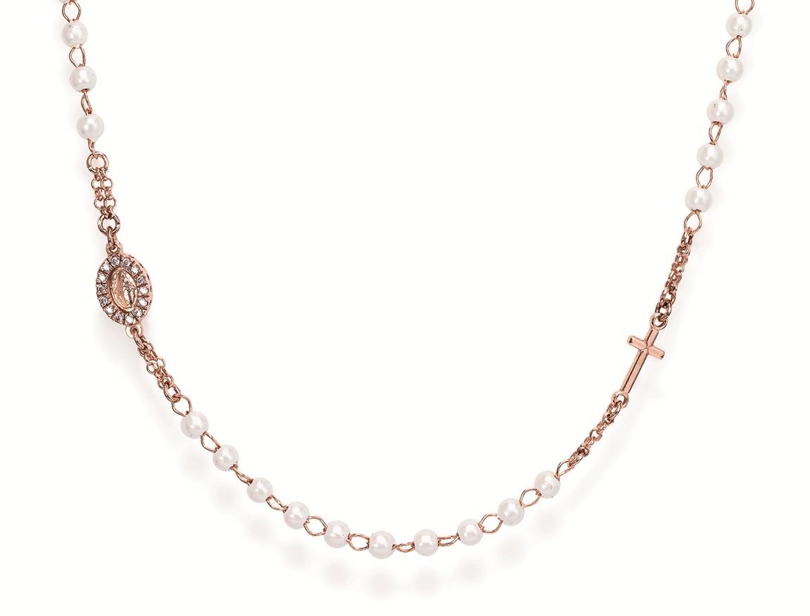 Collana in argento 925 con zirconi - AMEN