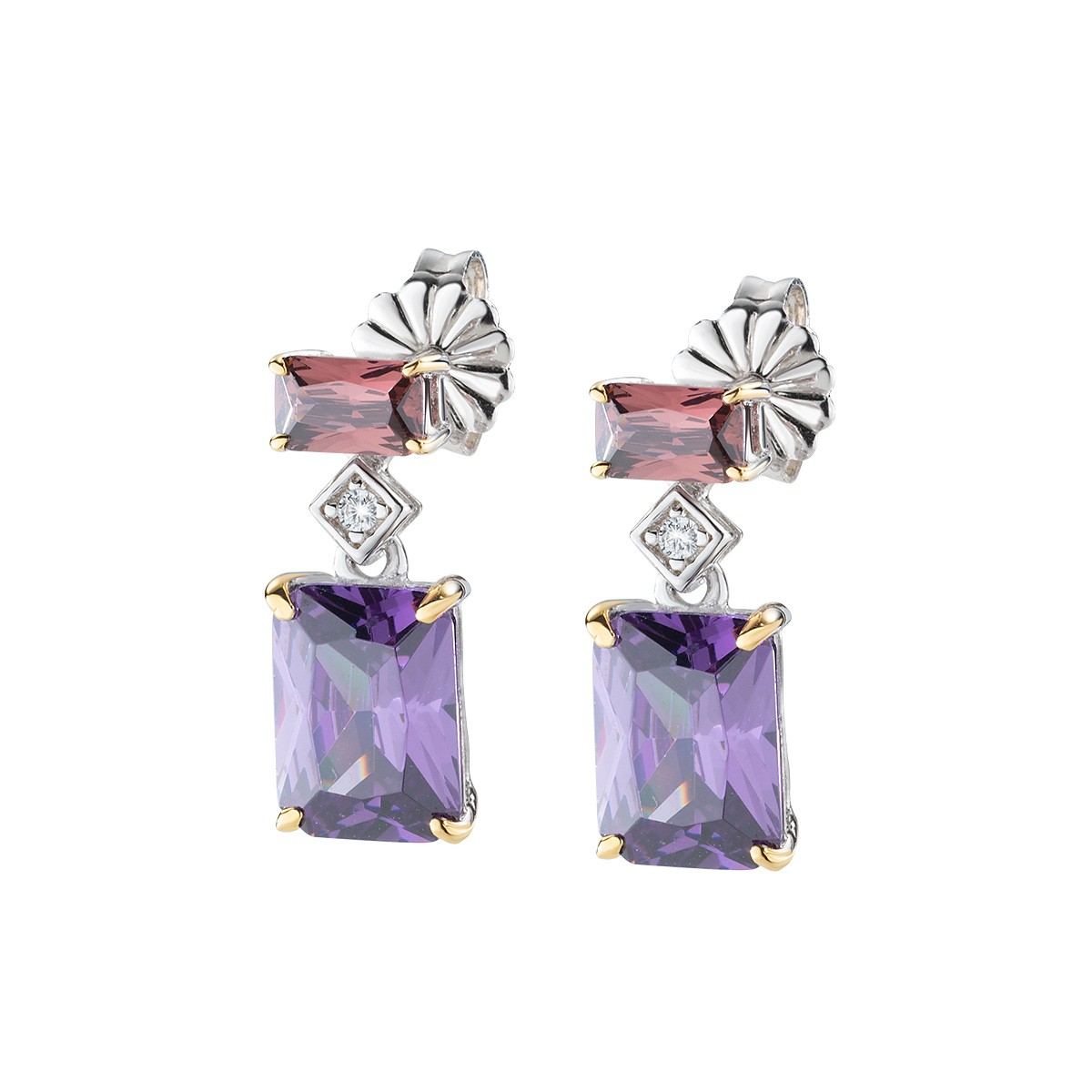 Orecchini in argento 925 con zirconi - AMEN