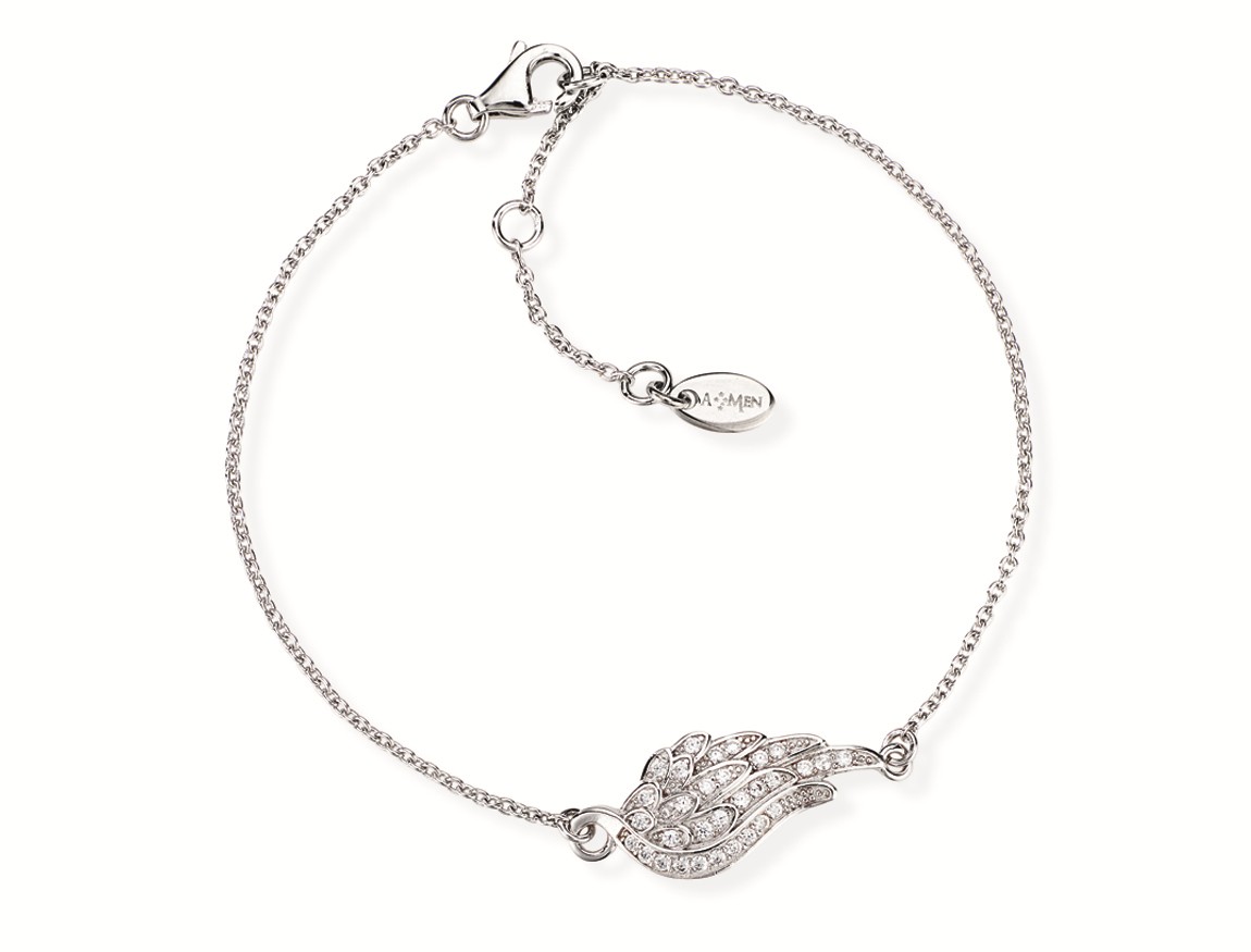 Bracciale in argento 925 con zirconi - AMEN